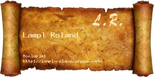 Lampl Roland névjegykártya